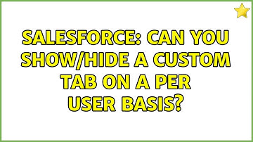 Salesforce: Can you show/hide a custom tab on a per user basis? (2 Solutions!!)