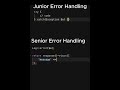 Junior vs Senior Error Handling in Laravel 😂