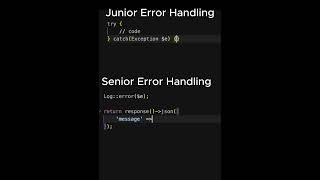 Junior vs Senior Error Handling in Laravel 😂
