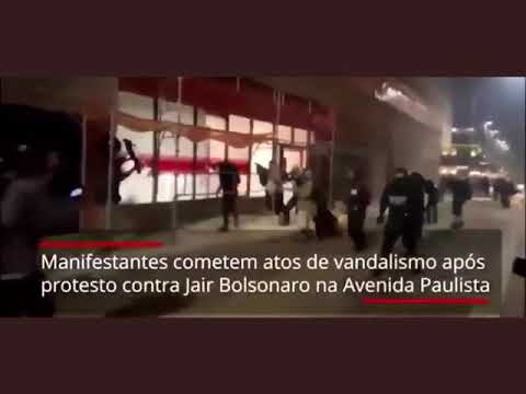 Manifestação contra governo Bolsonaro termina em vandalismo em SP - YouTube