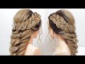 Easy hairstyle for long hair. Braided hairstyle.