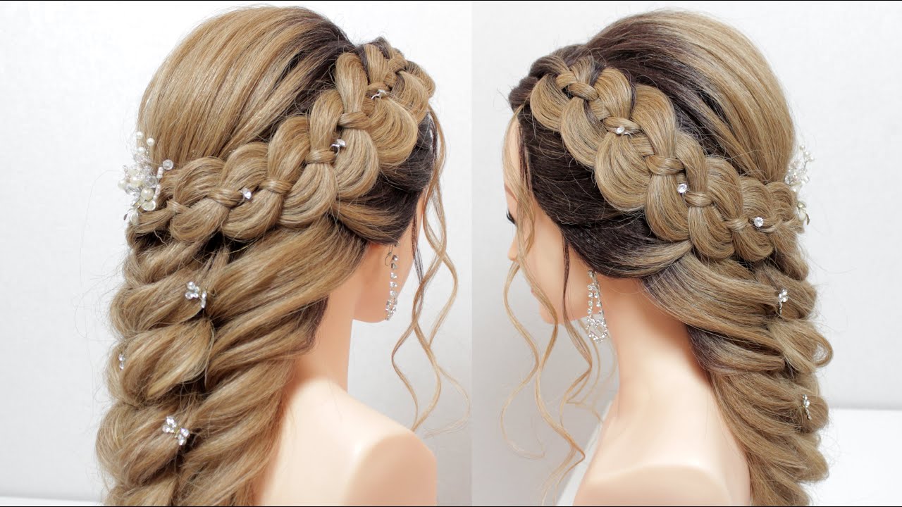 Easy hairstyle for long hair. Braided hairstyle.