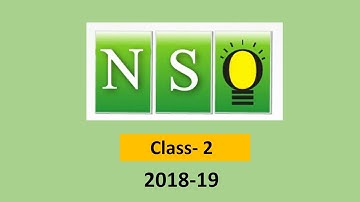 NSO Class 2 Question Paper 2018-19