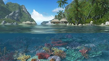 Живые обои для рабочего стола.(Caribbean Islands 3D Screensaver)Live Wallpapers for your desktop.