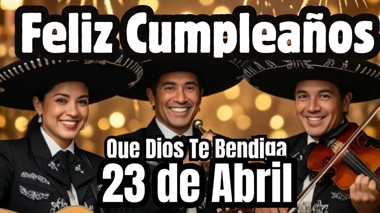 ASí te Cantamos Cumpleaños Feliz 23 de Abril 🎉🎂  Canción de Feliz Cumpleaños con Cariño para Ti