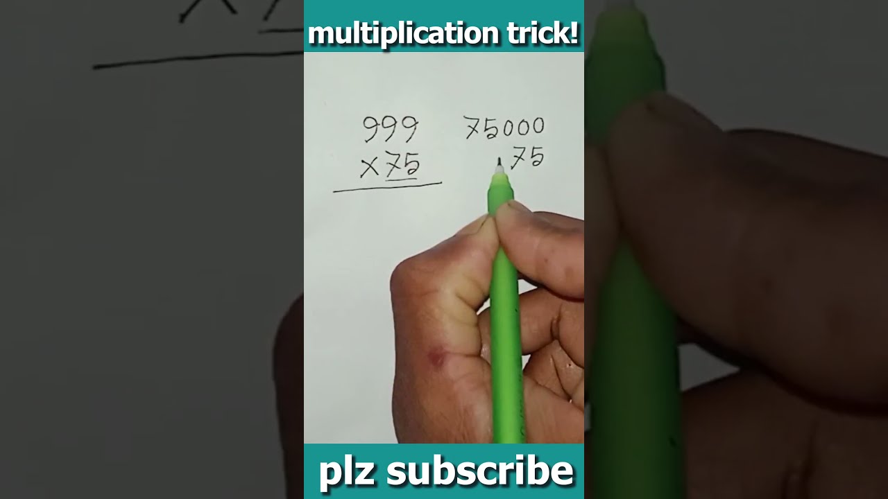 FAST Math Trick To Get 999 75 In 3 Seconds 