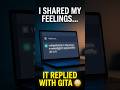 I shared how I was feeling…and AI responded with a Bhagavad Gita shloka 🤯 #ai #coding #app