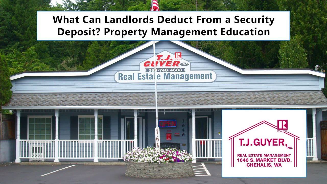 What Can Olympia Landlords Deduct from a Security Deposit? Property