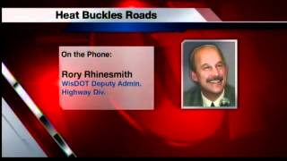 Heat causes road buckling