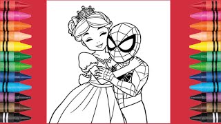 How to Colour Spiderman with Barbie | Cute Coloring with Markers | Happy Coloring World screenshot 4