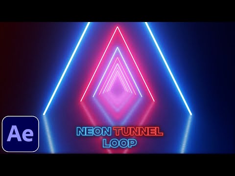 Neon Tunnel Tutorial in After Effects | Neon Tunnel Loop | Saber Plugin