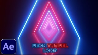 Neon Tunnel Tutorial in After Effects | Neon Tunnel Loop | Saber Plugin