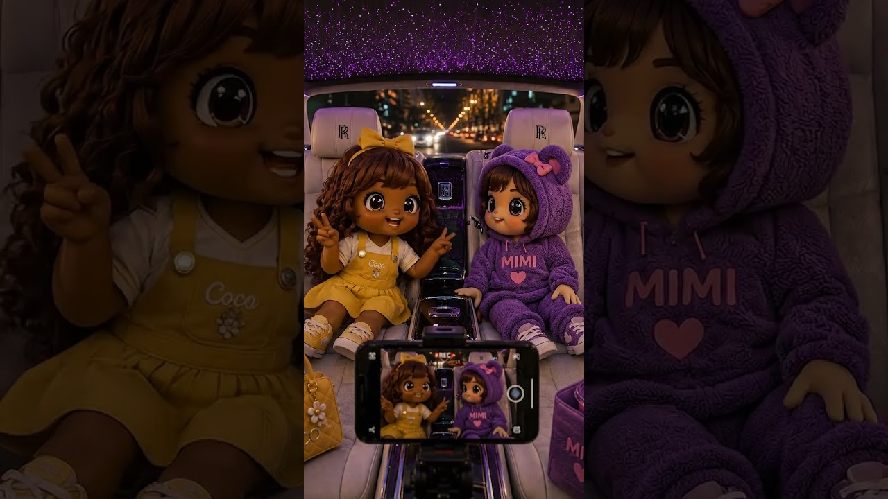Mimi💜  and  Coco🧡 after shopping #goviral #kids