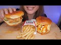 ASMR EATING KFC MUKBANG CLASSIC &amp; SPICY CHICKEN SANDWICH *NO TALKING*