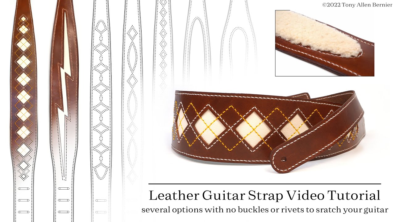 How to make Leather Guitar Straps. - YouTube