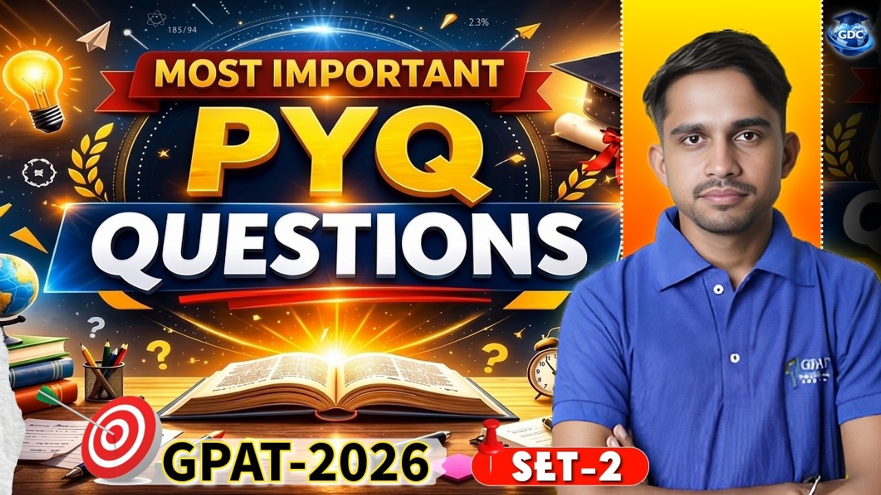 GPAT 2026 | SET-2 | Pharmaceutical Analysis PYQ Questions | Most Important Questions