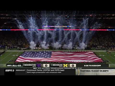 2024 College Football Playoff National Championship Game Michigan vs. Washington All-22 ESPN3 Feed