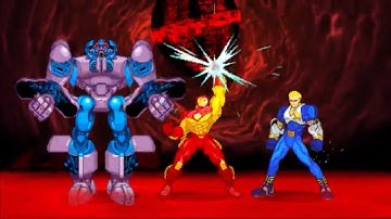 Marvel vs Capcom 2: Captain Commando, Iron Man, and Sentinel arcade playthrough