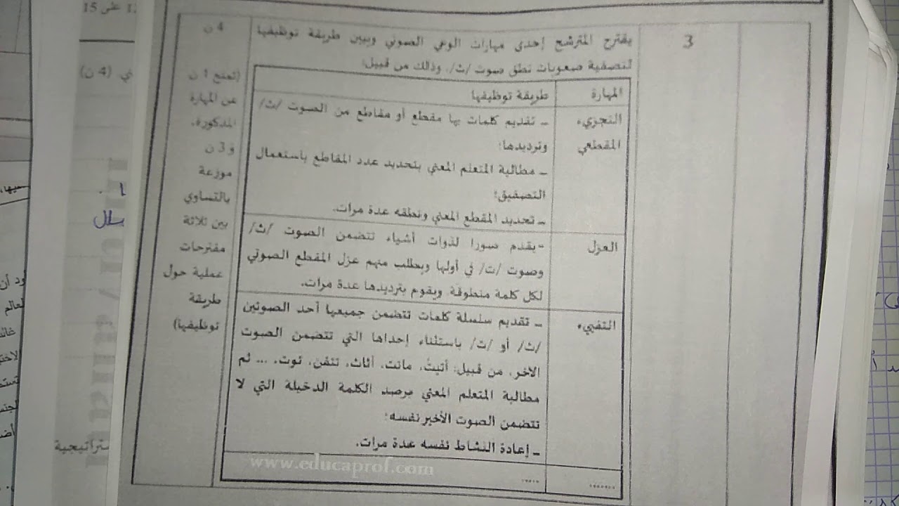 تصحيح ديداكتيك اللغة العربية 2019