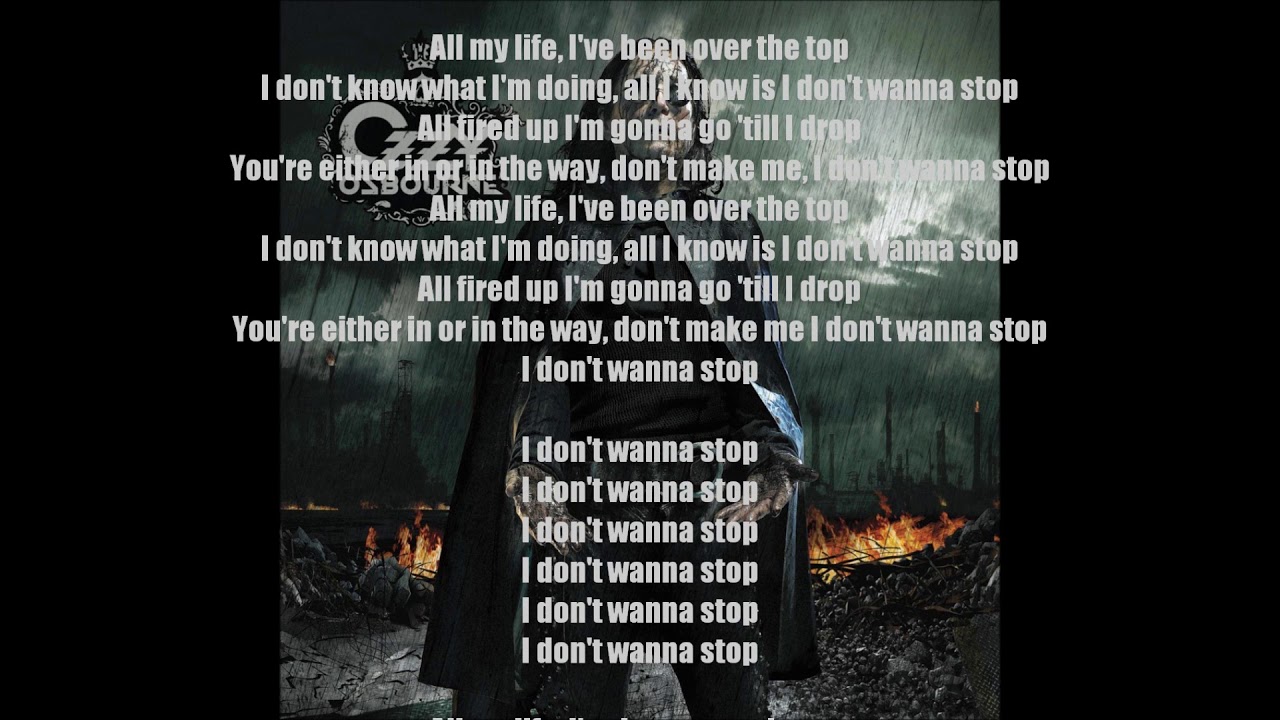 ozzy osbourne i dont wanna stop reaction ozzy osbourne i dont wanna stop reaction
