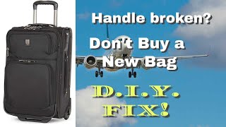 DIY Replace Broken Handle on Your TravelPro 22" Carry-On Yourself Role Aboard Luggage Baggage Repair