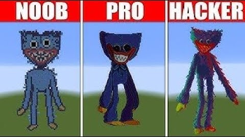 Pixel Art NOOB vs PRO vs HACKER Huggy Wuggy in Minecraft