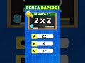 ✅ QUIZ DE MATEMÁTICA #matematica #matemática #matematika #quiz #quiztime