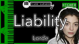 Liability (HIGHER +3) - Lorde - Piano Karaoke Instrumental