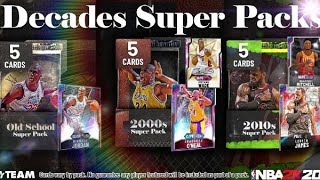 *NEW JUICED* Decade 2010s 2000s and Old School Super Pack Opening! Galaxy Opal Pull! NBA 2K20 Myteam