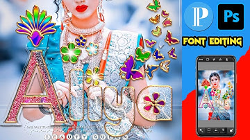 Haw to edit font in pixellab Ps tuch 2022 || glass font editing