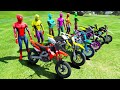 Racing Motorcycle Spiderman Awesome Mega Ramp Parkour Challenge - GTA V