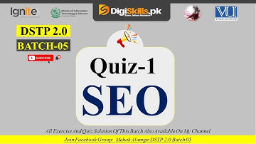 seo quiz 1 | dstp 2.0 batch 05 seo quiz 1 solution 2023