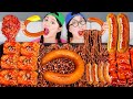 Mukbang       fire noodle fried chicken sausage eating dona 