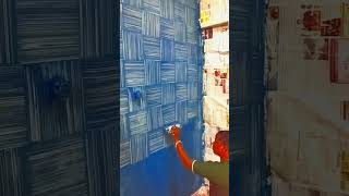 एशियन पेंट्स रॉयल प्ले द्वारा चारपाई डिजाइन // blue colour #viral #texture  #asianpaints #shorts