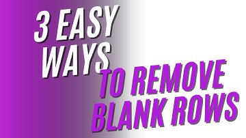 3 Easy Ways to Remove Blank Rows At Once in MS Excel | Power Query | Go to Special | Filters |