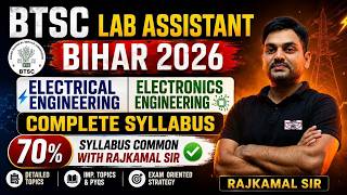 BTSC LAB ASSISTANT 2026 | SOLID ATRATEGY & PLANNING | Electrical & Electronics syllabus #btscje