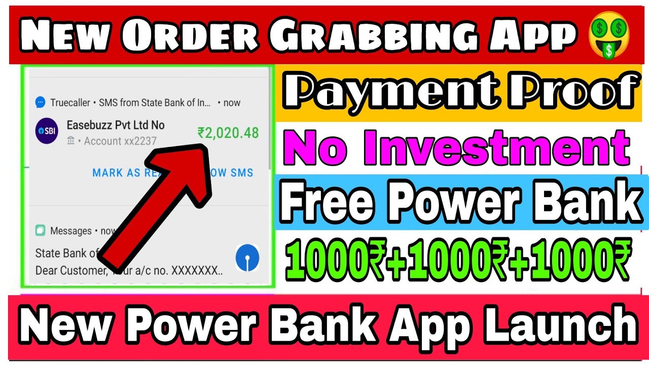 New Power Bank App, New Order Grabbing App, New Earning App Today, Sux Power Bank App Payment Proof