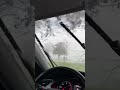 Windshield Destroyed By Giant Hailstones