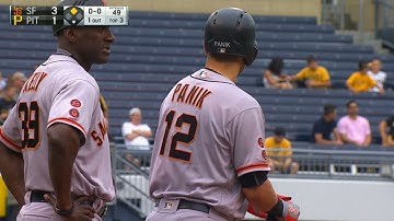 Panik connects on a bases-clearing triple