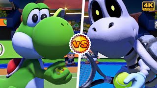 Yoshi Birdo Vs. Dry Bones Bowser Jr. - Mario Tennis Aces ⁴ᴷ