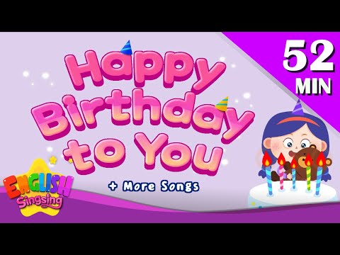 <strong>Happy</strong> Birthday to You + <strong>More</strong> Nursery Rhymes | Children Songs by English Singsing