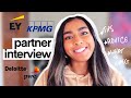 Big 4 partner interview  how to prepare  what to expect big 4 graduate application tips