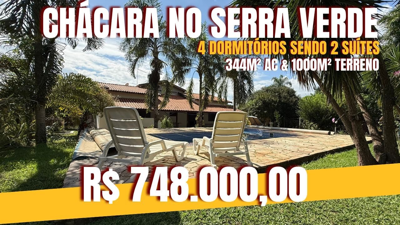 CHÁCARA COM 3 MOTIVOS PARA VOCÊ MORAR NO INTERIOR. LAZER, CONFORTO E SEGURANÇA. (VENDIDA)