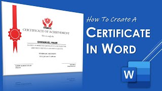 How to Create a Certificate of Achievement in Word | Certificate Template Design