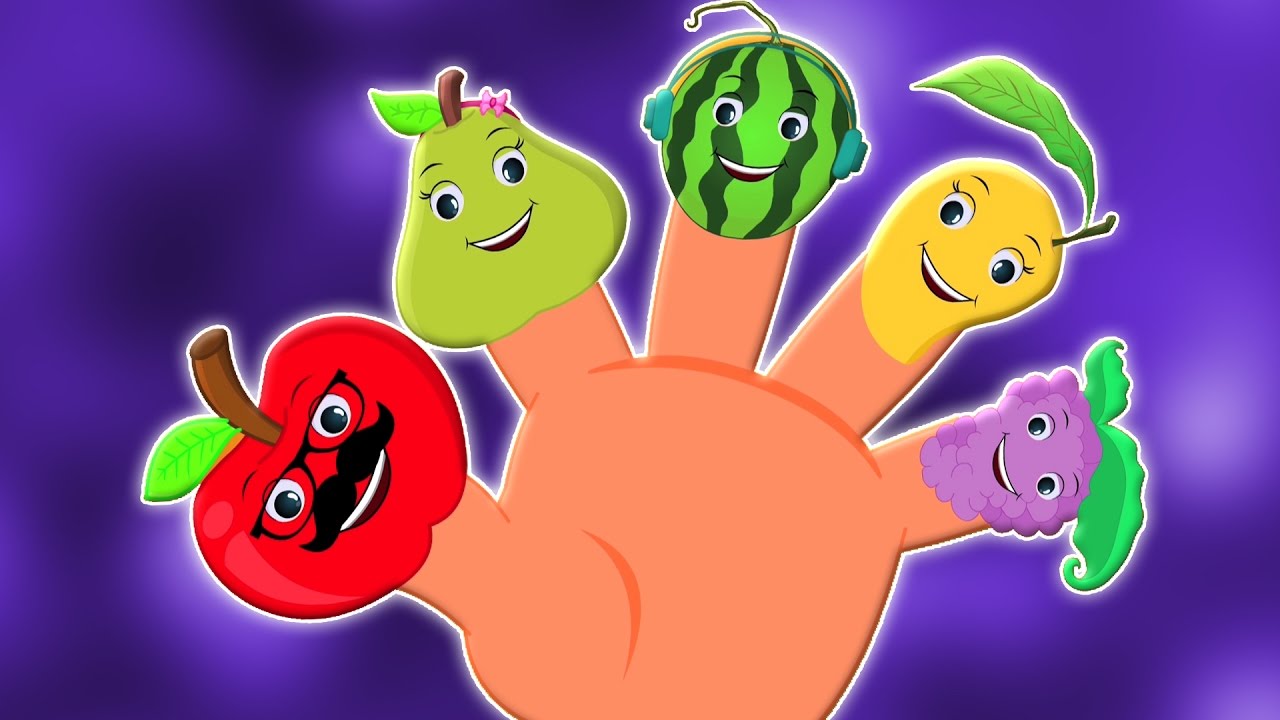 Frutas de la familia dedo | niños rimas | Nursery Rhymes | Rhymes For Kids | Fruits Finger Family