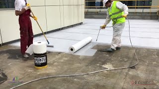 Application video - HYPERDESMO® exposed concrete roof waterproofing system