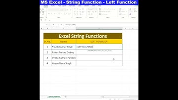 1 मिनीट के वीडियो में सीखे जादू #EXCEL का👍STRING FUNCTION #LEFT #FIND FORMULA #shorts #shortsfeed