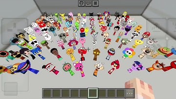 Spawn All New Sprunki OC Part 1-11 ADDON in Minecraft PE