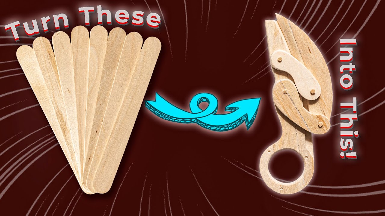 Homemade CRKT Provoke Folding Karambit from Popsicles YouTube