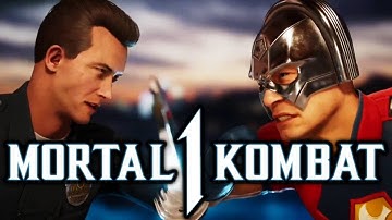 MK1 *T-1000* INTRO DIALOGUE WITH PEACEMAKER!! (1080p 60 FPS) MORTAL KOMBAT 1